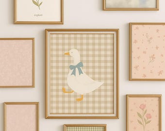 Goose Wall Art Printable | Farmhouse Decor Digital Download | Rustic Bird Print for Home or Gallery Wall  | Vintage Wall Art | Goose Print
