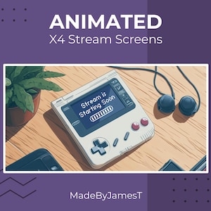 Retro Gaming Console Stream Screens for Twitch - Retro Twitch Overlay, Starting Soon Screen, Starting Soon, Retro png, Stream