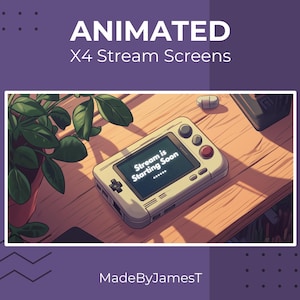 Retro Gaming Console II Stream Screens for Twitch - Twitch Overlay, Starting Soon Screen, Starting Soon, Stream, Stream Overlay