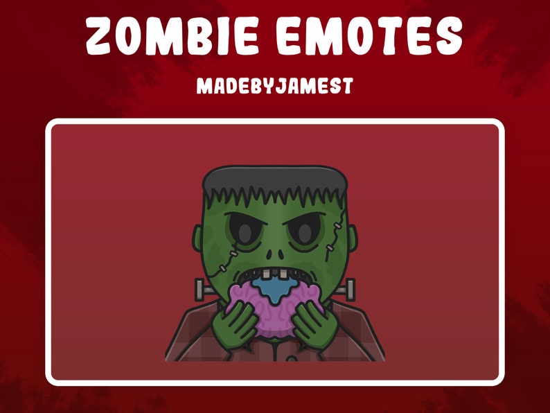Zombie Emotes // Twitch Emotes Pack // Halloween Emote Pack Etsy Australia