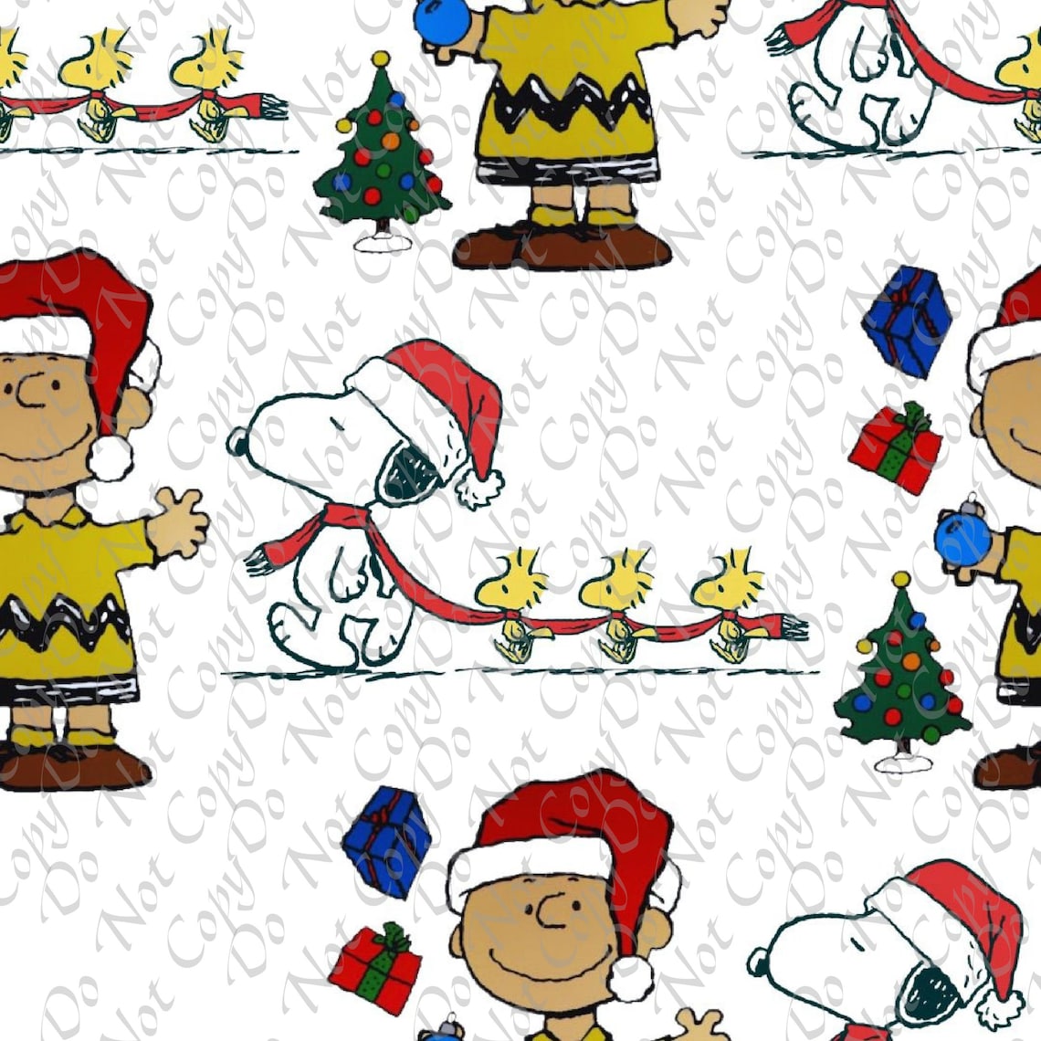 Peanuts Christmas Seamless Digital File Instant Download (Download Now ...