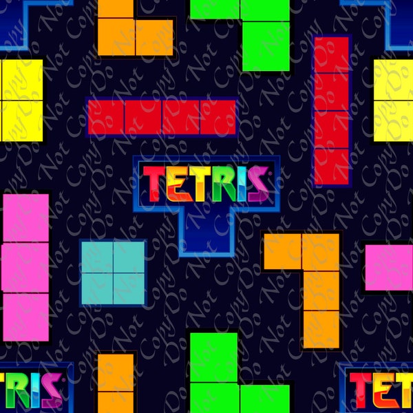 Tetris Seamless Digital File Instant Download