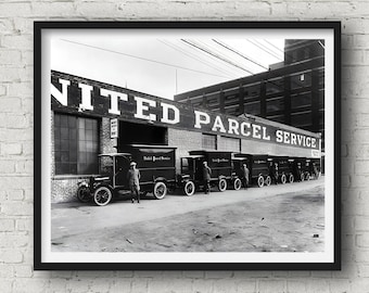 United Parcel Service Los Angeles Fleet | 1923 | Museums-Qualitätsdruck