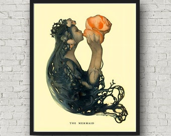 Collier&#39;s Magazine Cover | The Mermaid | 1907 | Museum Quality Print