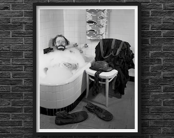 Ringling Circus Clown in a Bubble Bath | 1955 | Museum Quality Print
