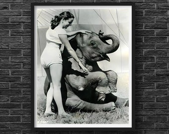 Ringling Bros. Circus, Vintage Circus Print, Ringling Brothers, 1958 Photography, Animal Wall Art, Museum Quality Print