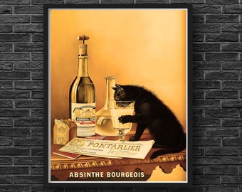 Absinthe Bourgeois | Vintage Absinthe Ad | Museum Quality Print
