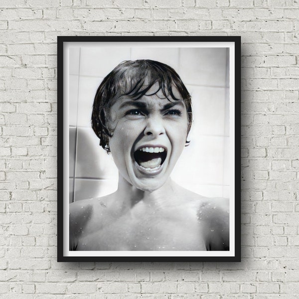 Psycho Scream Print, Classic Horror Movie Poster, Janet Leigh Print, Gothic Wall Art, Vintage Horror, Museum Quality Print