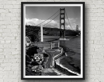 Golden Gate Bridge Photo: 1948 San Francisco Vintage Print