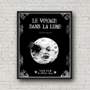 Le Voyage Dans La Lune Movie Poster Print, Vintage Movie Poster, Silent Film Art, Classic Wall Art, Museum Quality Print