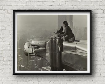 Margaret Bourke-White Atop Chrysler Building | 1934 | Museum Quality Print