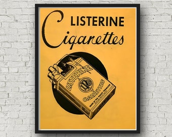 Listerine Cigarettes Ad 1932: Vintage Bar Wall Art Print