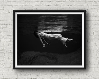 Woman Floating in Weeki Wachee Spring | 1947 | Museum Quality Print