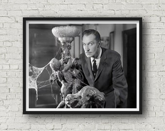 Vincent Price in House on Haunted Hill 1958, Horror Movie Still, Vintage Horror, Gothic Wall Art, Halloween Decor, Museum Quality Print