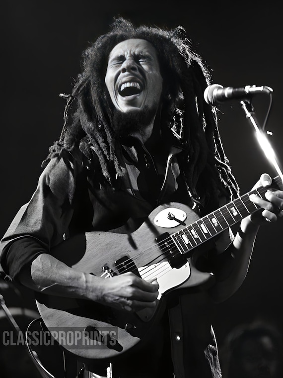 Buy Bob Marley on Stage, Music Icon Print, Vintage Music