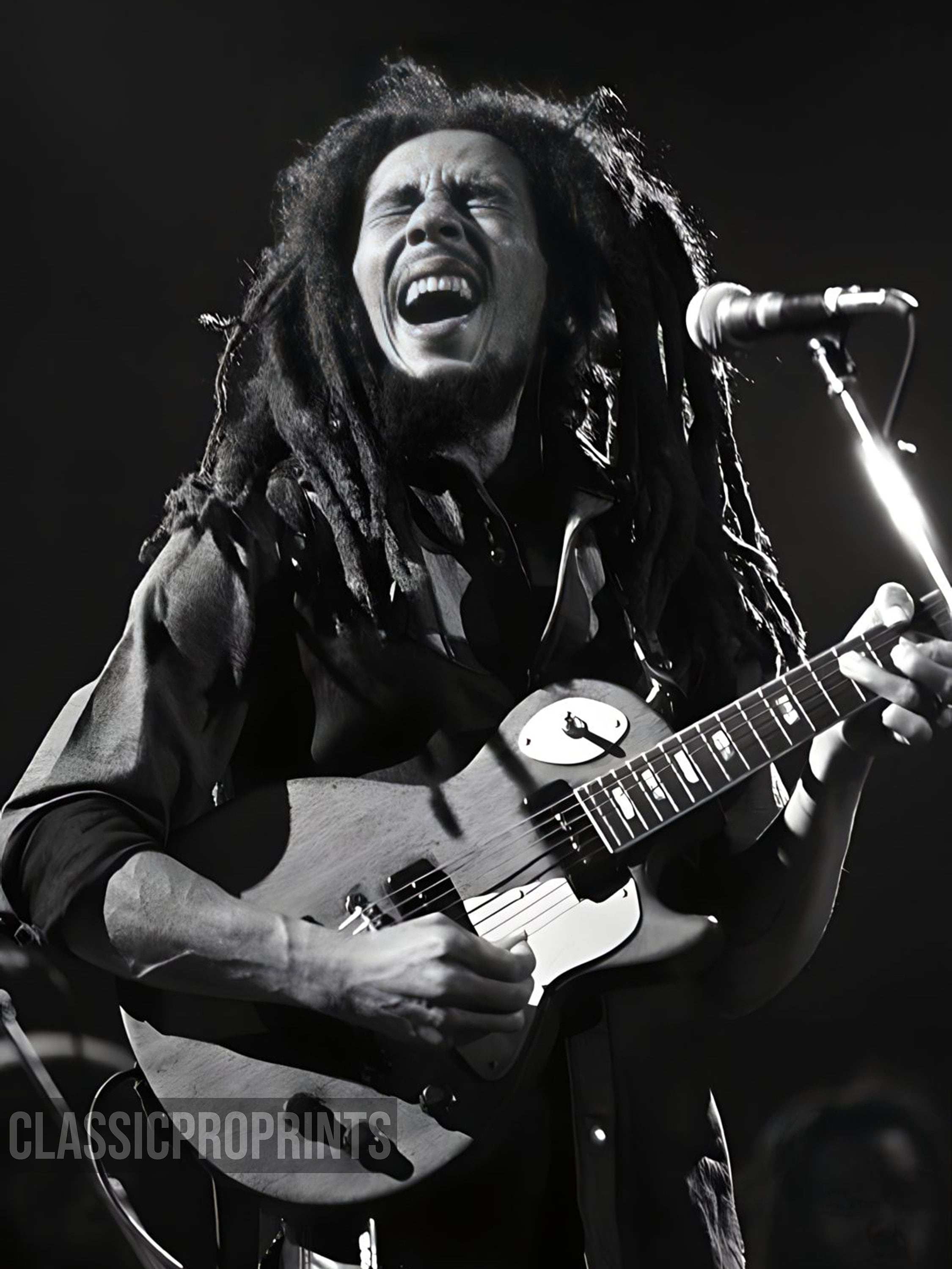 Buy Bob Marley on Stage, Music Icon Print, Vintage Music