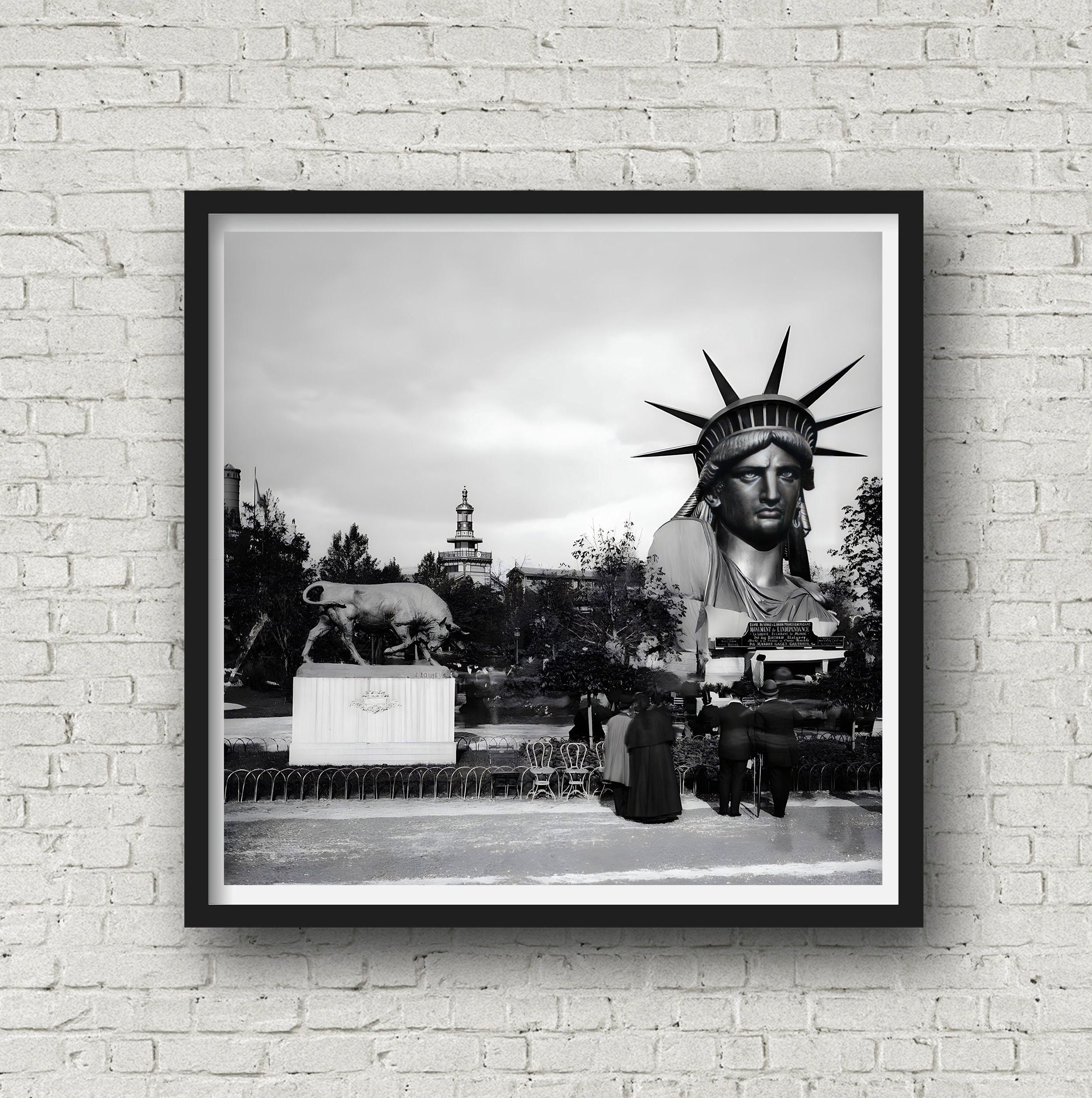 新品 80年代 ビンテージニューヨーク ツインタワー 自由の女神　額装　額縁付き Vintage Statue of Liberty Photo - Etsy