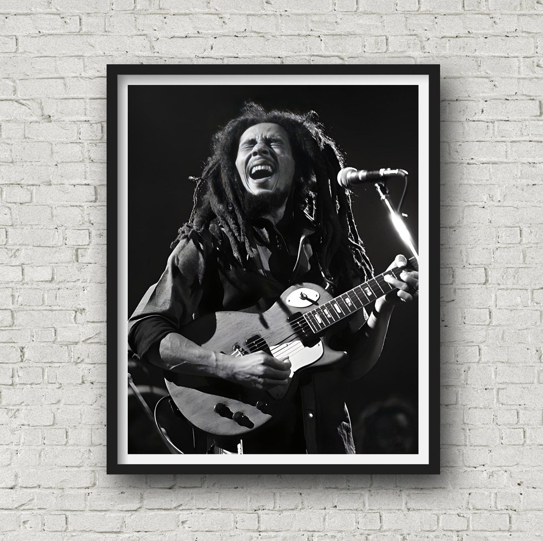 1993年ヴィンテージ　ブラックライトポスター【BOB MARLEY】 Bob Marley Guitar Poster - 24