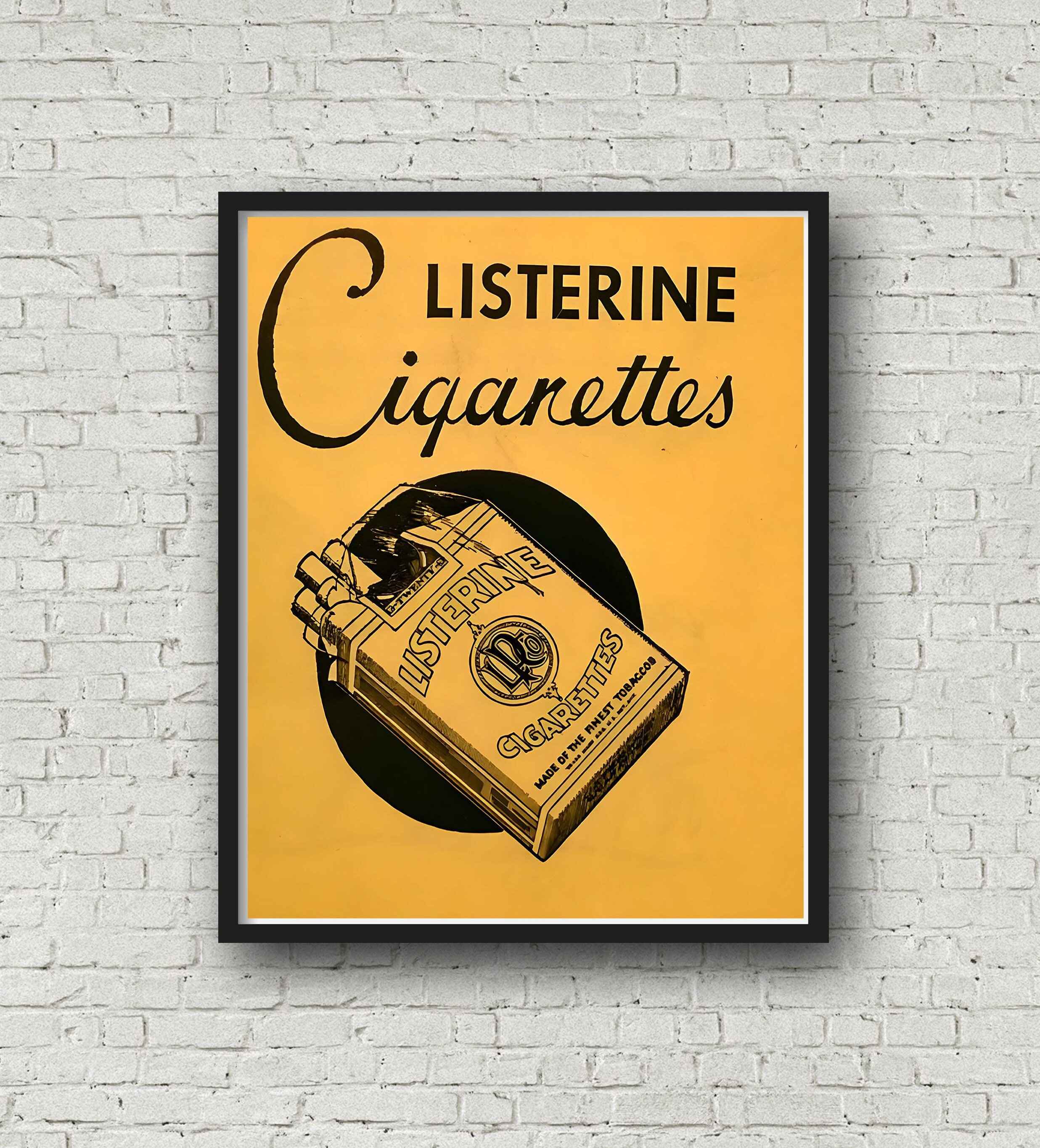 Listerine Cigarettes Ad 1932: Vintage Bar Wall Art Print