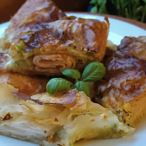 Pie with three types of filling