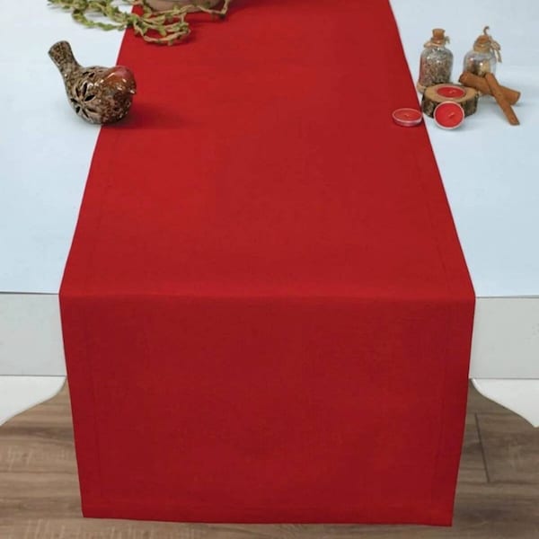 Red Table Cloth Etsy