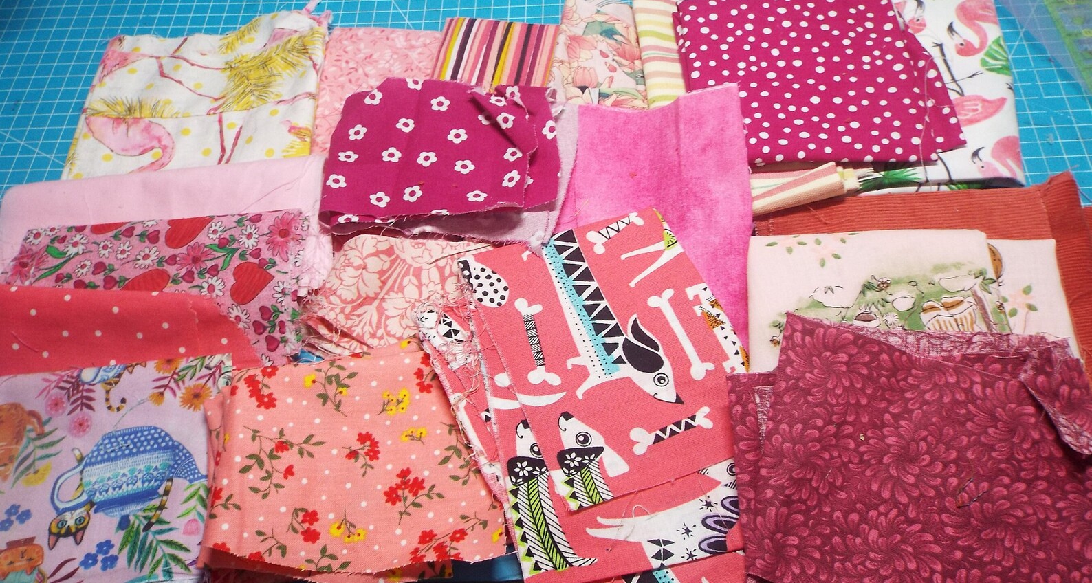 Cotton Fabric Scraps by the Color Packs Fabric Etsy