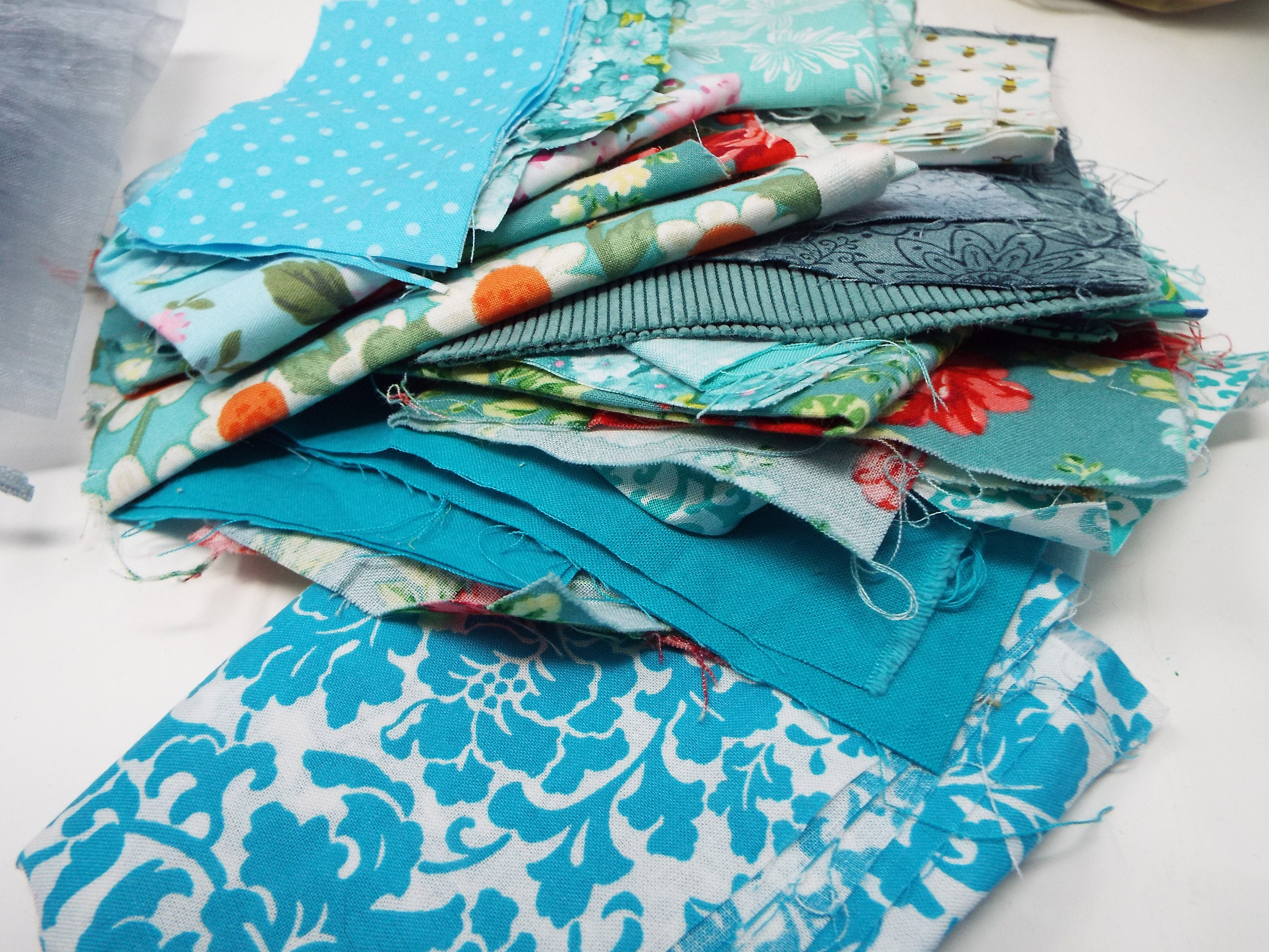 Cotton Fabric Scraps by the Color Packs Fabric Etsy