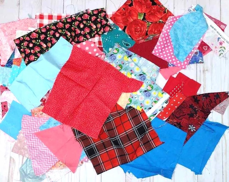 Cotton Fabric Scraps, Mixed Color Fabrics, Collage Making, Jewelry