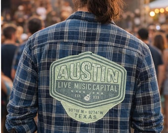 Flannel shirt, Up-cycled, Austin TX, music festival, Men and women's flannel, one-of-a-kind fashion