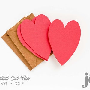 Modèle de découpe de carte simple en forme de coeur 4 barres SVG pour Cricut | Silhouette | ScanNCut Brother