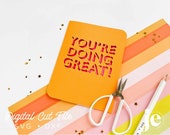Encouragement Card SVG Cut File, Modern Lettering (Digital Download)