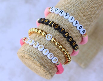 Breast Cancer Awareness Bracelet, Breast Cancer Bracelet, Breast Cancer Support Bracelet,  Custom Breast Cancer Bracelet,
