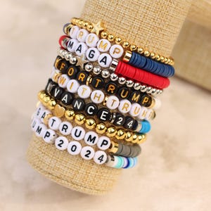 Personalized Trump Vance Bracelet | Maga Bracelet | Vote Trump Bracelet | Custom Trump Bracelet | Trump Supporter Bracelet | 2024 Election