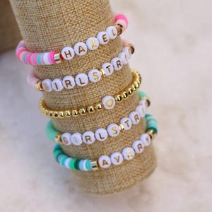 Personalized Name Jewelry | Personalized Jewelry Gift | Custom Name Bracelet | Personalized Bracelet | Personalized Heishi Bead Bracelet