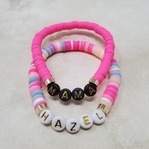 Custom Name Beaded Bracelet Heishi Bracelet image 7