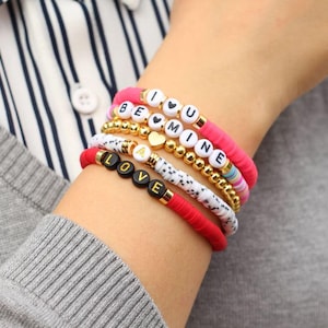 Personalized Custom Beaded Name Bracelet I Friendship Bracelet I Girls Trip Bracelet I Bracelet For Friend I Gift For Friend I Bulk Bracelet