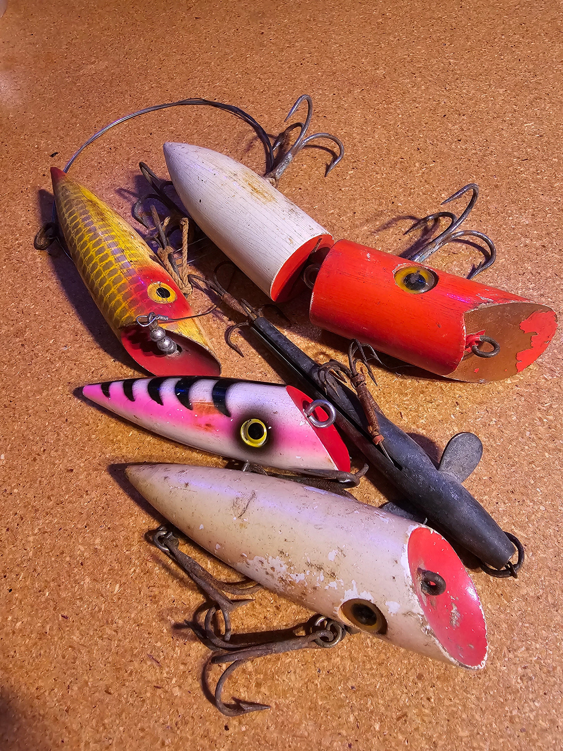 Vintage Old Pike Spinner Baits 4 Pc Lot Vg Or Better Fishable Fishing Lures
