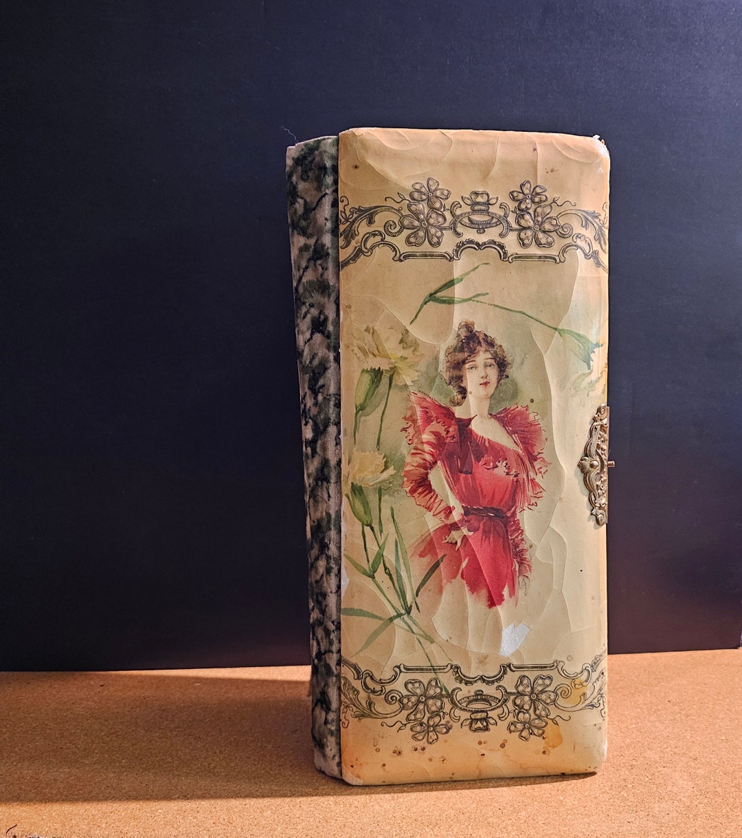 Antique Victorian Photo Album Celluloid Cover/1800s Picture Album/no