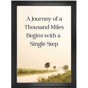 A Journey Of A Thousand Miles/Wand Kunst/Inspiration/Motivation/digitaler download