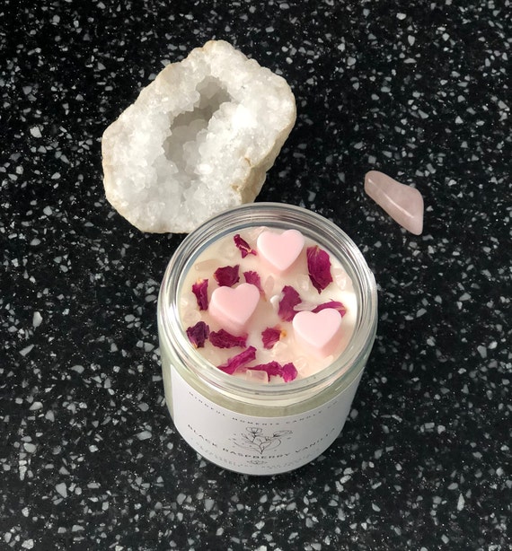 Self Love Candle: 7oz Jar, Rose Quartz Crystals - Etsy UK