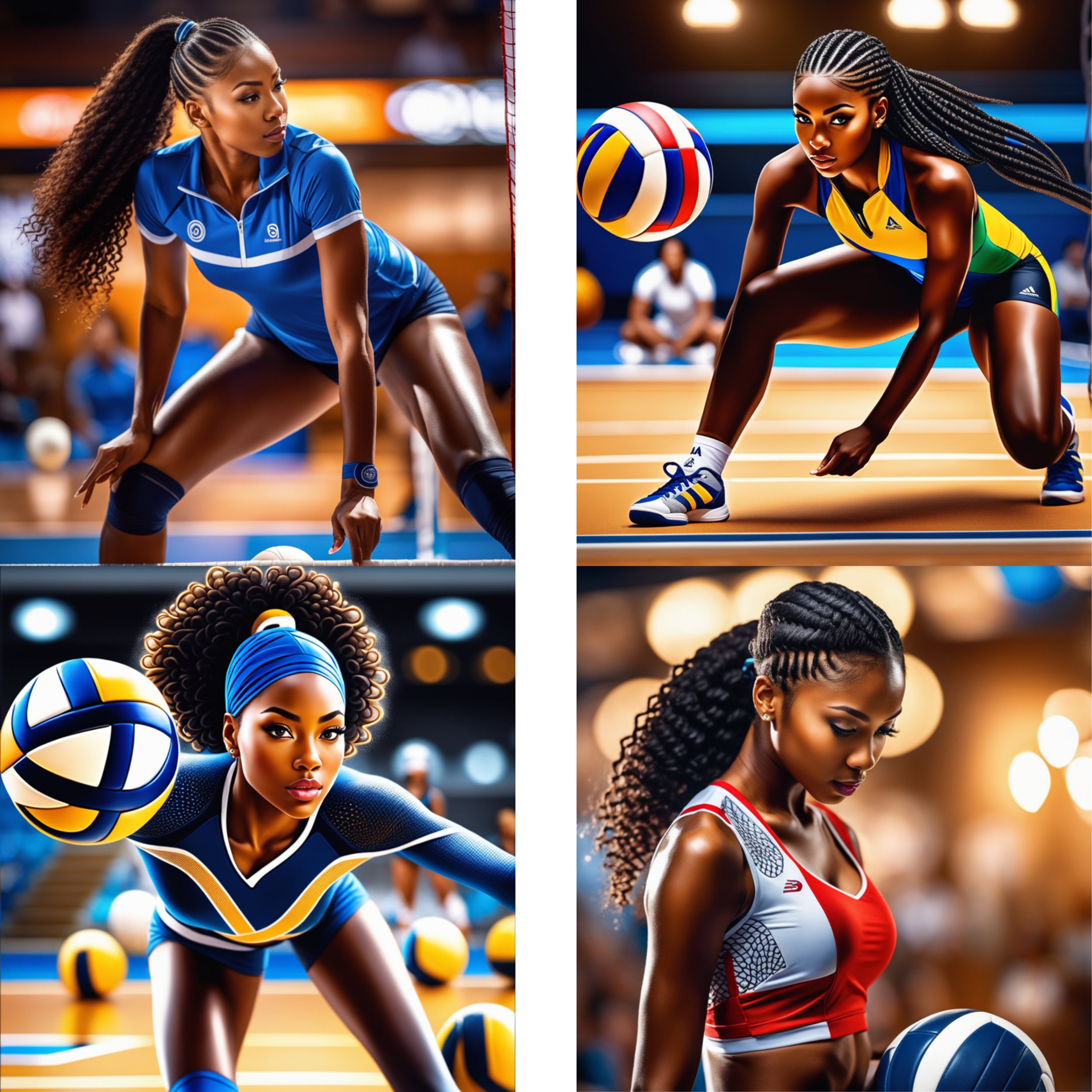 Volleyball Ornament Black Girl Volleyball Gift for Etsy