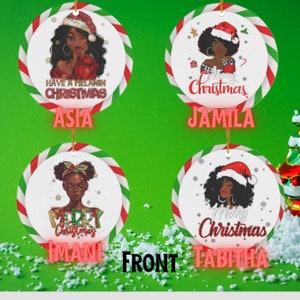 black santa ornament,black santa pajamas, Santa group shirts, Matching xmas tees, Santa family shirt,