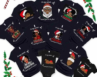 black santa pajamas tops, Santa group shirts, Matching xmas tees, Santa family shirt, Christmas matching shirts for large families