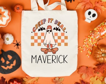 Custom Halloween Girl Bag, Spooky Girl Tote Bag, Halloween Spooky Tote, Halloween Candy Bags, Halloween Gifts, Stay Spooky, Kids Tote Bag