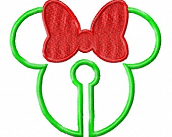 Adult size Girl Mouse G-Tube Pad (4 inches) design - 5X7 hoop ONLY