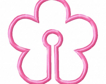 Adult size Flower G-Tube Pad (4 inches) Machine Embroidery File - 5x7 hoop ONLY