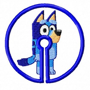 Dog Blue G-Tube Pad machine embroidery design - 4x4