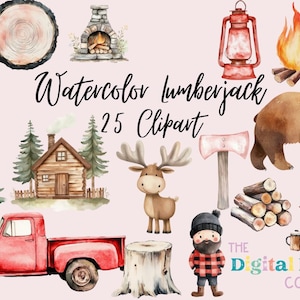 Lumberjack Party Clip Art, PNG  Lumberjack Plaid Clipart, Red Flannel Clipart, Lumberjack Birthday, Commercial Use, Buffalo Plaid POD