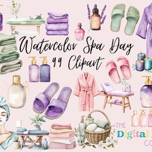 Spa clipartbundel, romantische winter Cottagecore clip art png, zelfzorg, ontspanning, retraitetijd commercieel gebruik