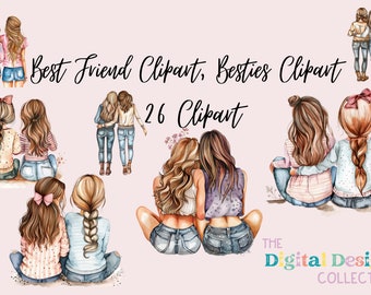 Best Friend Clipart, Besties Clipart